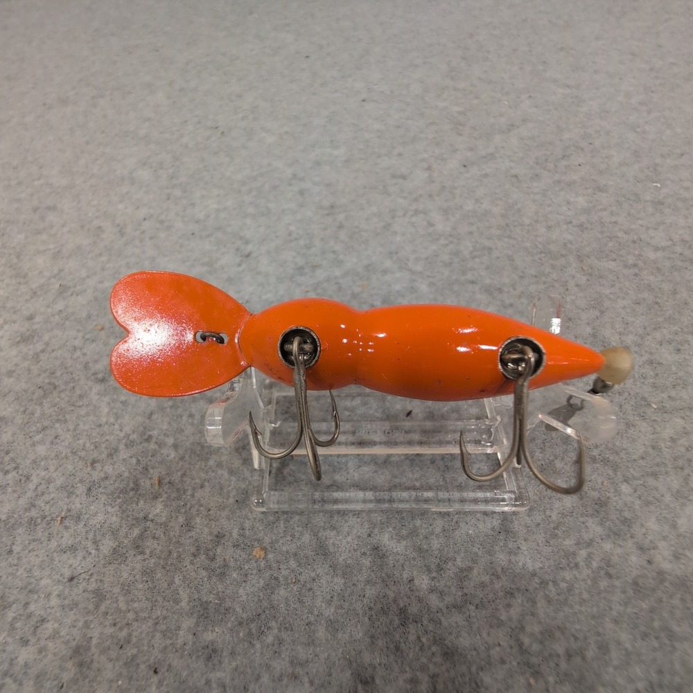 Whopper Stopper Hellbender Vintage Fishing Lure Orange 1130 with Box - Picture 6 of 6